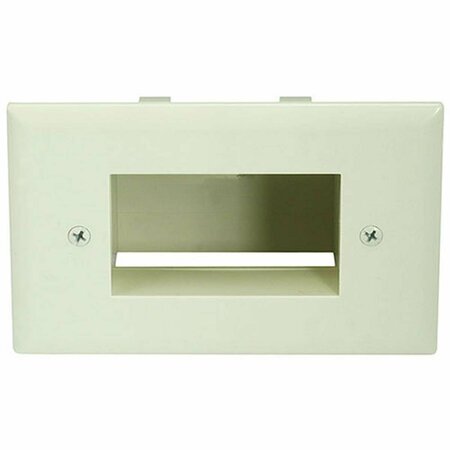 CMPLE Wall Plate- Recessed Easy Mount Low Voltage Cable- Ivory 621-N
